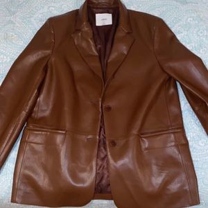 Aritzia Faux Leather Blazer